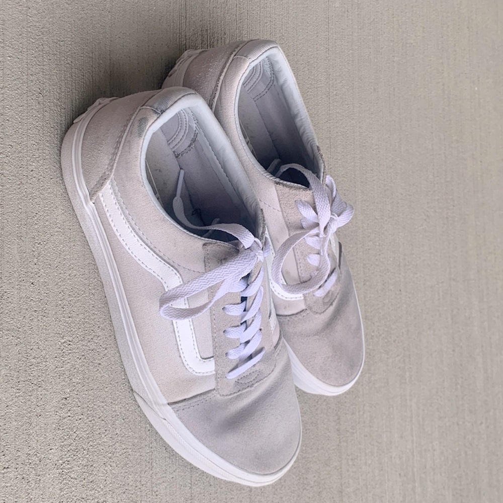 Gray suade Vans Sneakers